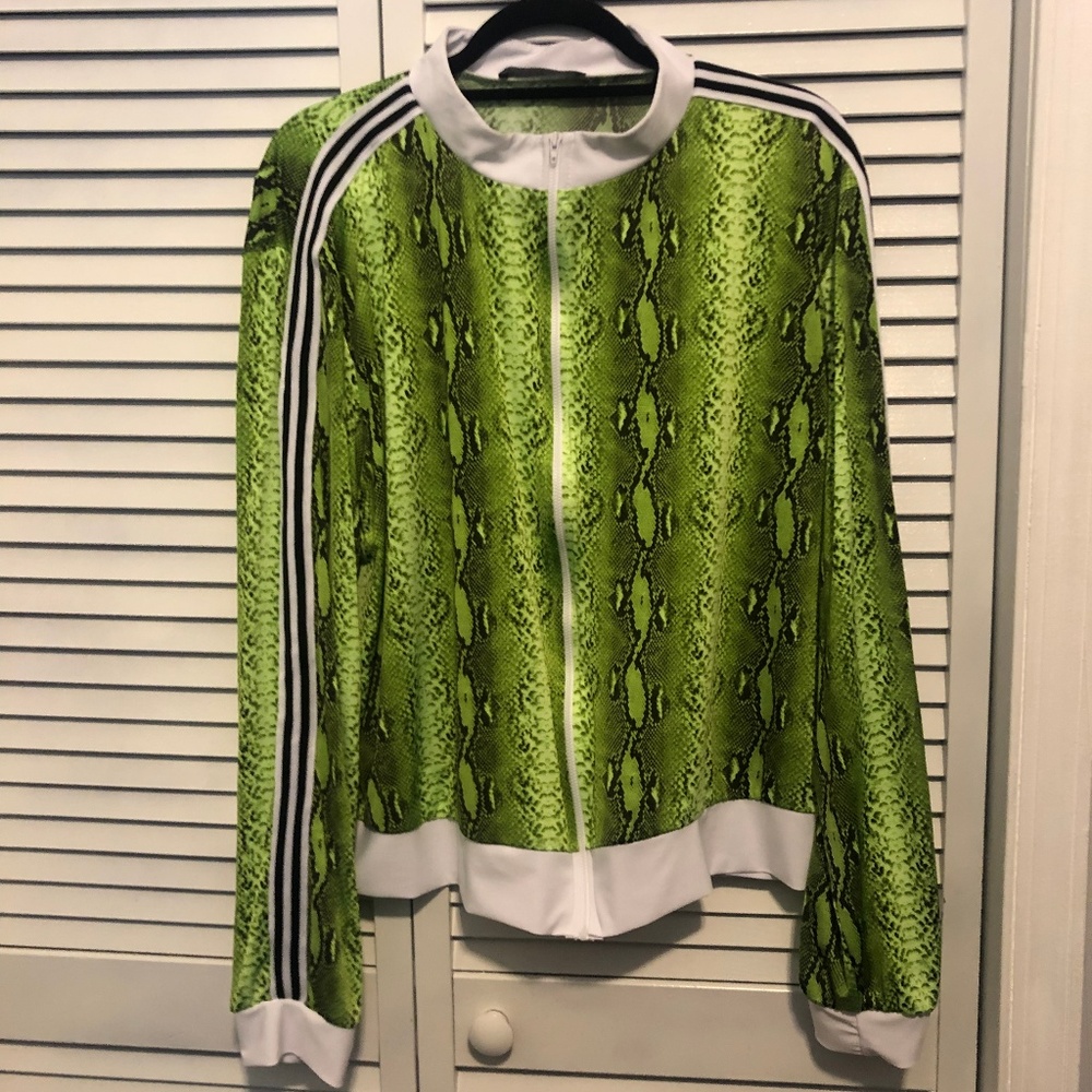 Neon Snake Skin bomber 3x
